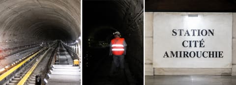 Travaux du métro d'Alger : tunnel et station Cité Amirouche