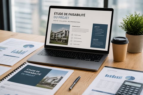 Étude de faisabilité du projet : rapport imprimé, analyses financières et synthèse à l'écran